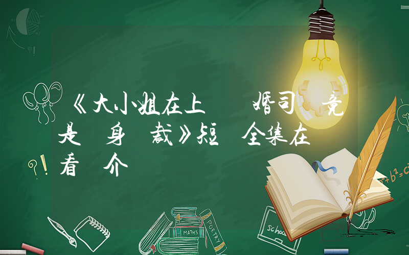 《大小姐在上 閃婚司機竟是隱身總裁》短劇全集在線觀看簡介插圖